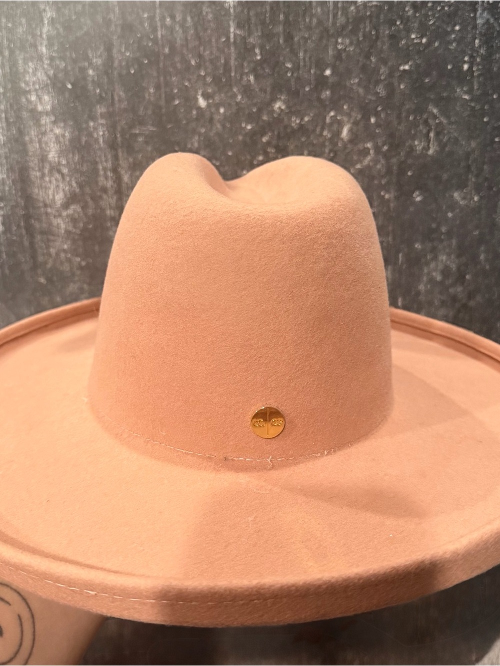 Gigi Pip x Cara Loren Pencil Brim Hat Dusty Pink Wool Fedora